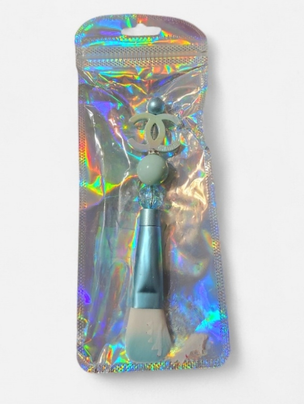 Fashion Beauty Makeup Brush Fancy Beaded Blue - Picture 4 of 4